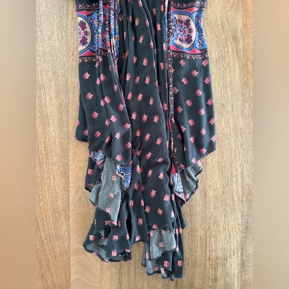 Racerback Tank Dress Floral Print Flowy Lightweight Flattering Midi/Maxi Size M - Picture 10 of 12